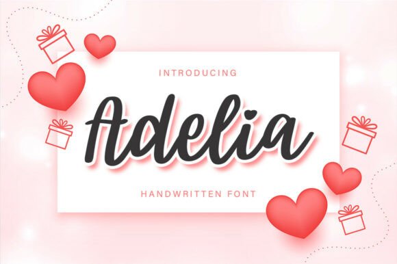 Adelia Script: A Handwritten Typeface for Heartfelt Designs