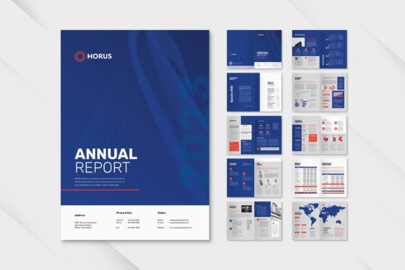 Annual Report Creative Elegant Blue: Your Professional Design Solution