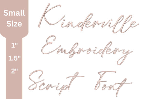 Kinderville Script Embroidery Font: The Perfect Stitch for Your Brand
