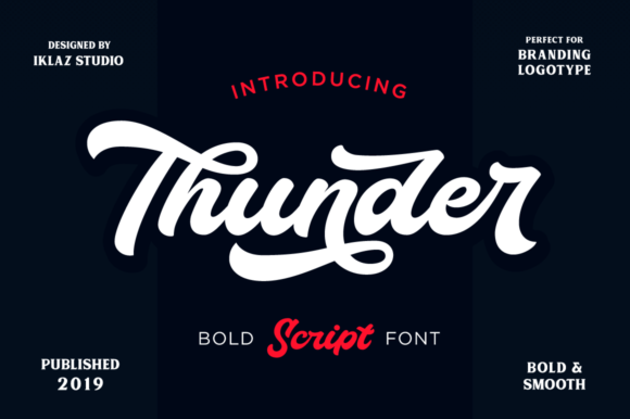 Thunder Script: A Bold Hand-Lettered Typeface for Modern Branding
